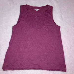 2014 American Eagle Purple Embroidered Top M Nwt